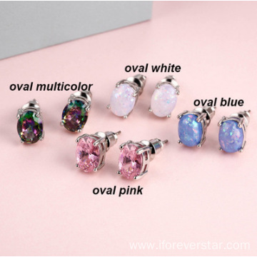 925 Silver Wholesale Opal Silver Earring Stud